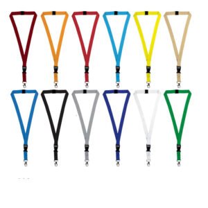 Lanyards with Hook, Safety Lock, and Buckle, 20 mm