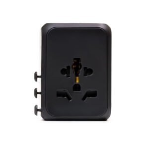 Universal travel adapter with 3 Type C and 2 USB A ports