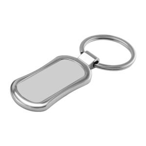 Rectangular Oval Metal Keychains
