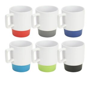 Ceramic Mugs with Bottom Clay in 12 Oz, Matte Finish