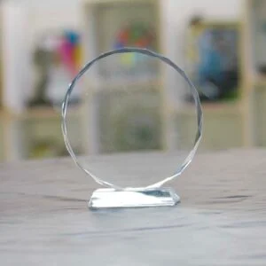 Round Diamond Facet with Clear Base