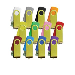 Shiny Gold Swivel USB Flash Drives