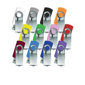 Shiny Silver Swivel USB Flash Drives