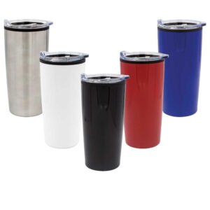 Double-Wall Travel Mugs with Clear Lid