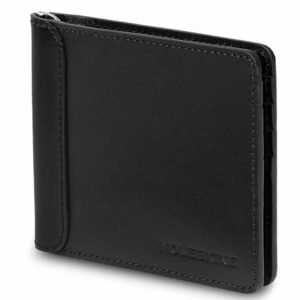 Moleskine Classic Genuine Leather Clip Wallet - Black