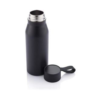 R-NEBRA - CHANGE Collection Recycled Stainless Steel Vacuum Bottle with Loop - Black