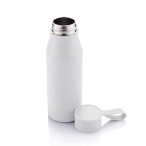 R-NEBRA - CHANGE Collection Recycled Stainless Steel Vacuum Bottle with Loop - White