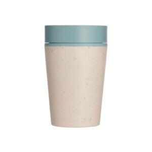 Circular Cup 8oz Cream & Faraway Blue
