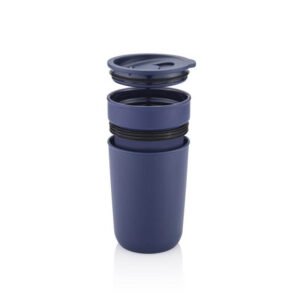 SAVONA - Hans Larsen Premium Ceramic Tumbler With Recycled Protective Sleeve - Blue