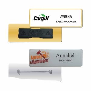 Metal Name Badges in Gold and Silver Plated