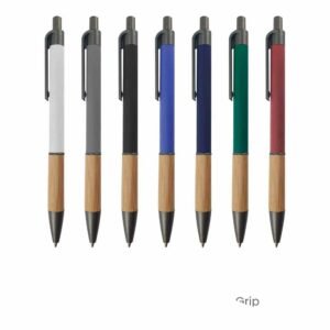 Push Button Ballpoint Pens with Bamboo Grip